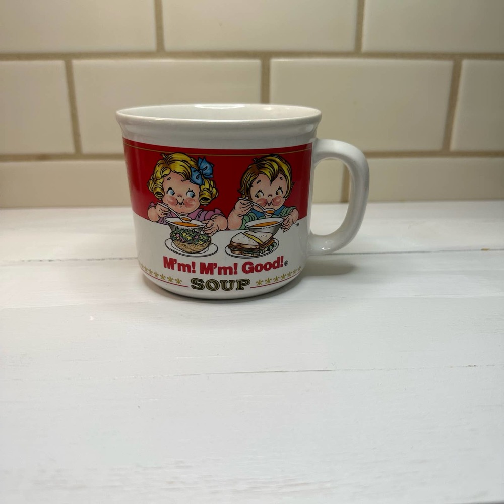 1989 Vintage Campbells Soup,M’m! M’m! Good Soup Kids Cup Bowl Mug, 14 oz - Picture 2 of 7
